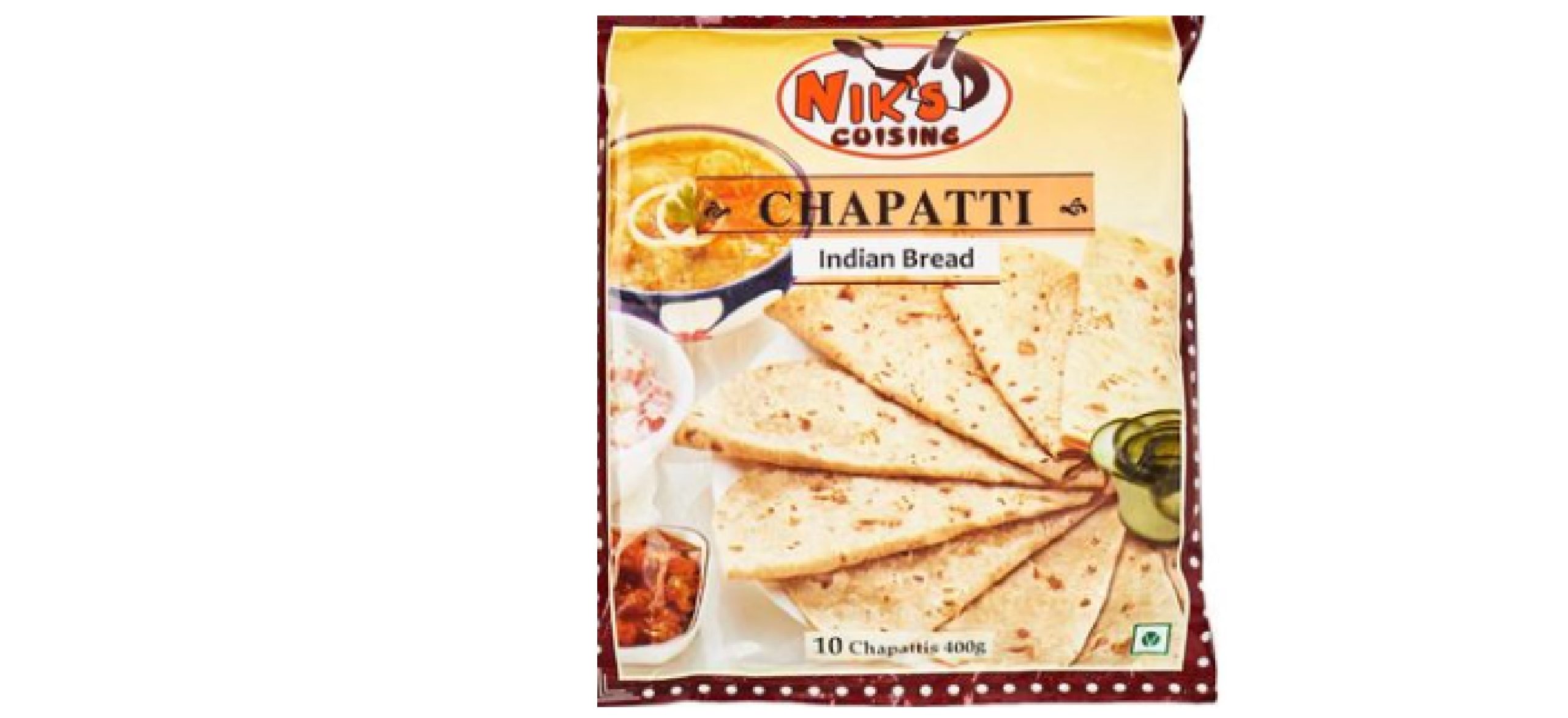 Nik’s Cuisine Chapatti 10pcs -400g