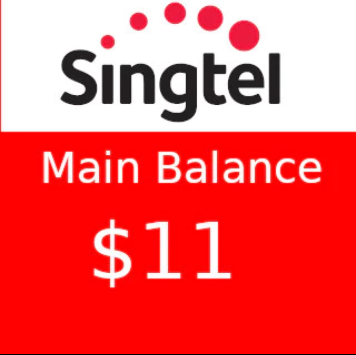 Singtel Hi Card Topup $11